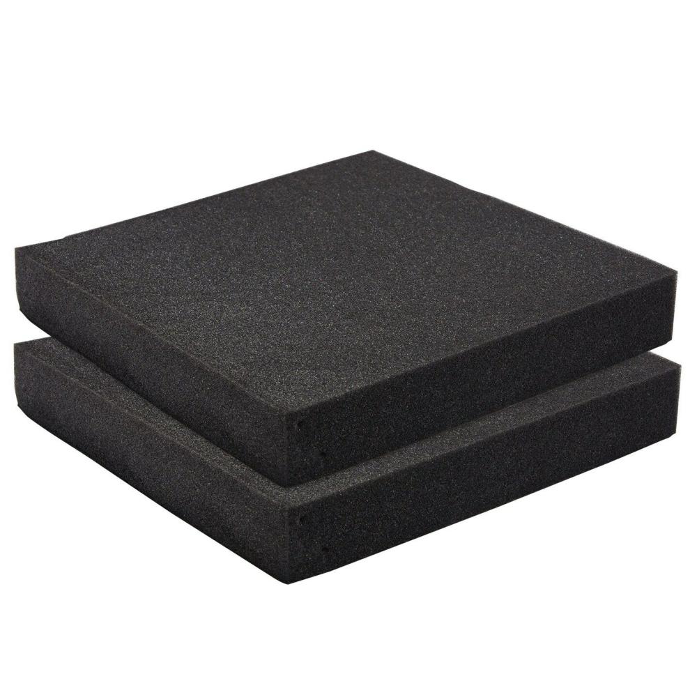 2-Pack Packing Foam Sheets – 12x12x2 Customizable Polyurethane Insert Pads for Tool Case Cushioning, Crafts (Black) Black |  Packing & Shipping Office Supplies Black