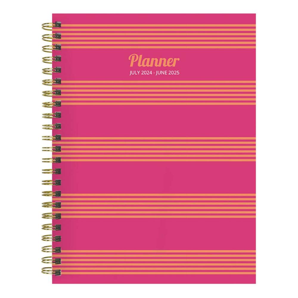 2024 – 2025 Cabana Stripe Medium Spiral Planner  |  Calendars & Planners Calendars & Planners Calendars & Planners