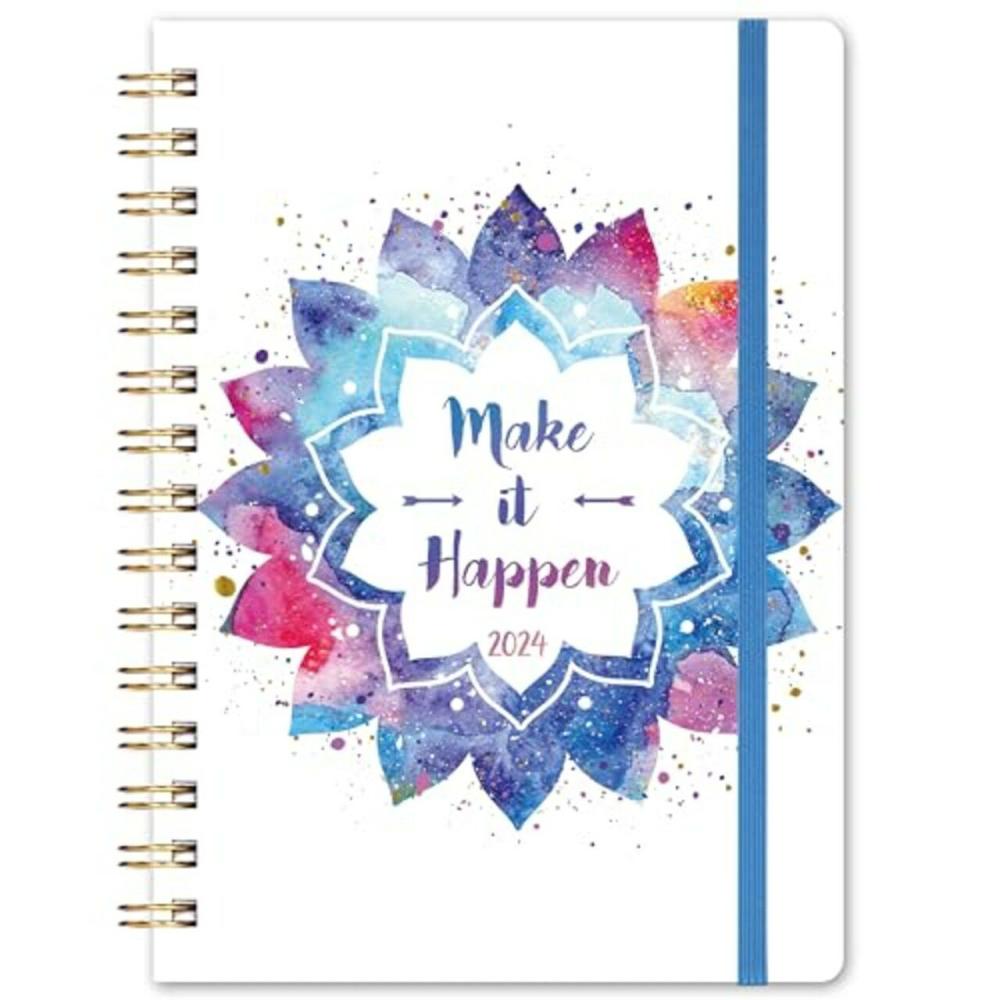 2024 Planner – Weekly & Monthly Planner 2024, 6.4” × 8.5”, Jan 2024 – Dec 2024, Flexible Hardcover, Strong Twin-Wire Binding,12 Monthly Tabs, Inner Pocket, Perfect Organizer  |  Calendars & Planners Calendars & Planners Calendars & Planners