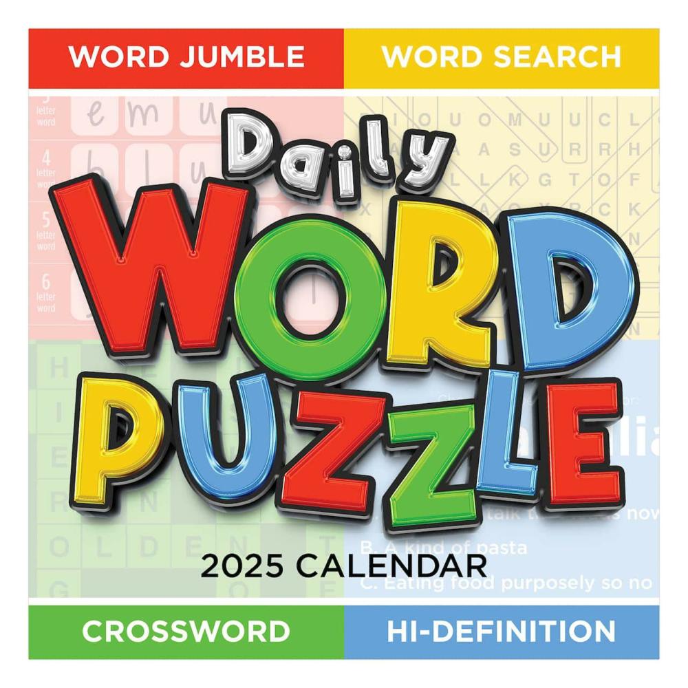 2025 Daily Word Puzzle Daily Desktop Calendar  |  Calendars & Planners Calendars & Planners Calendars & Planners