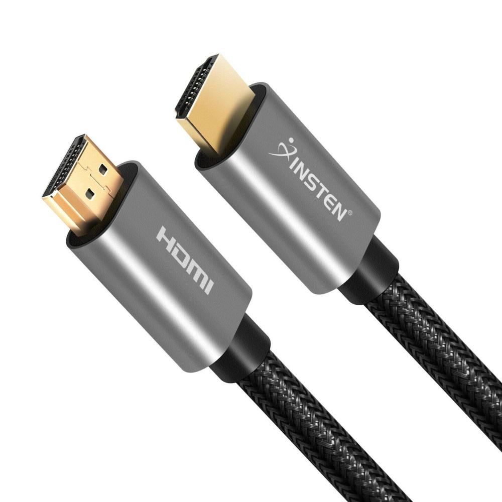 6 Feet HDMI Male to Male Cable, 2.1 Version, 8K 60Hz, 48Gbps, Gold Connectors, Nylon Braided, Black Black |  Electronics Electronics Black