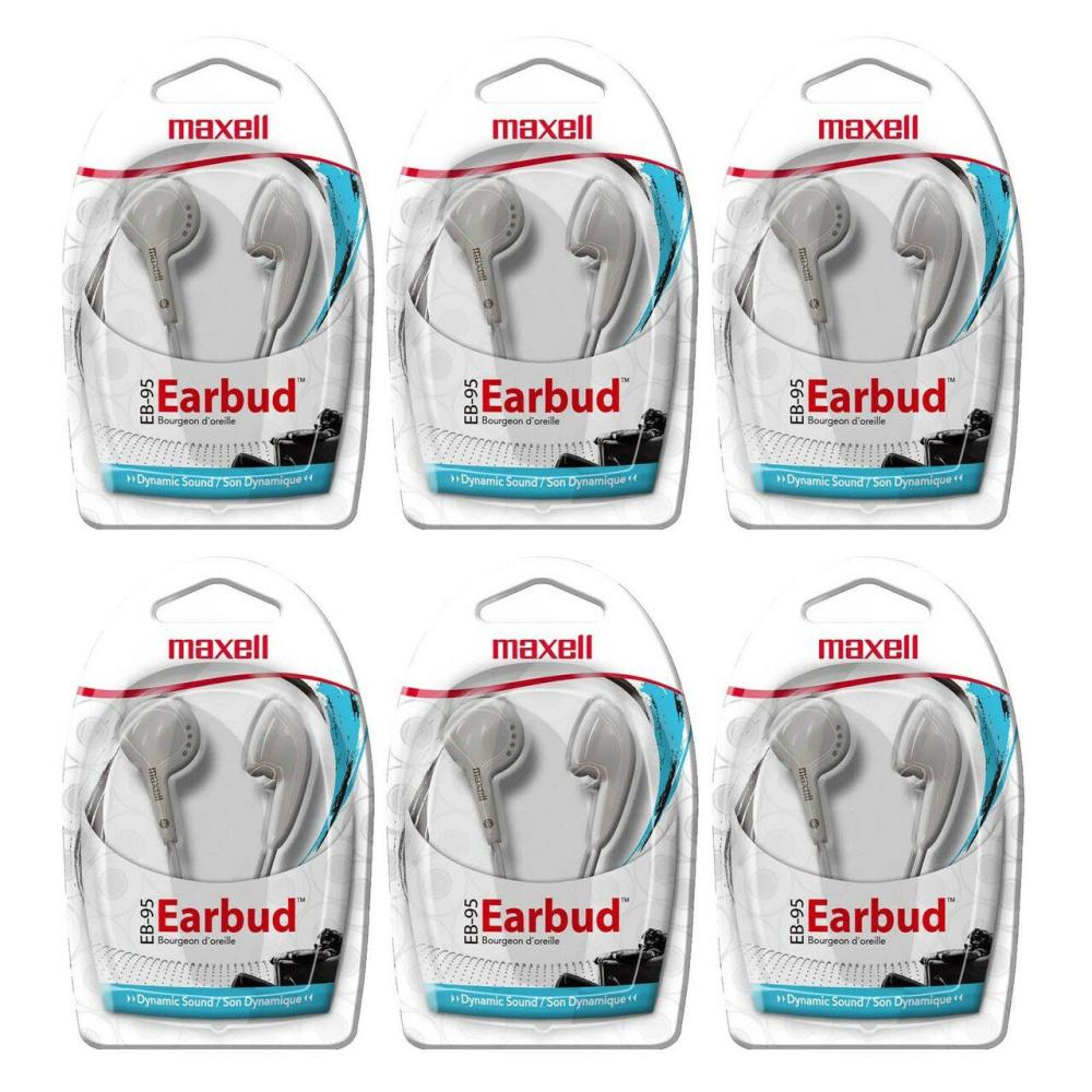 Budget Stereo Earbuds, White, Pack of 6  |  Electronics Electronics Electronics