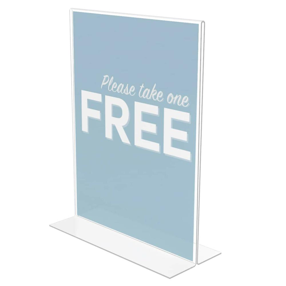 Classic Stand-Up Sign Holder, Portrait  |  Office Supplies Office Supplies Office Supplies