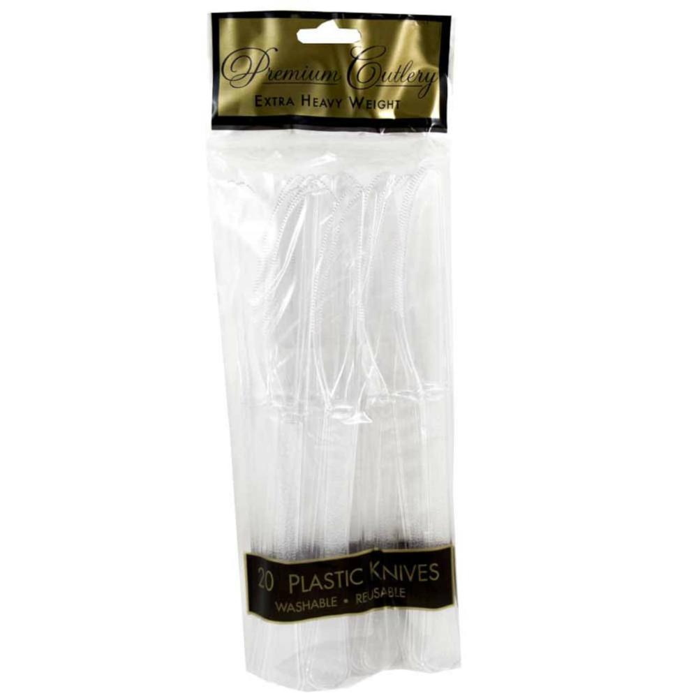 Clear Premium Plastic Knives, 20ct.  |  Break Room Supplies Break Room Supplies Break Room Supplies