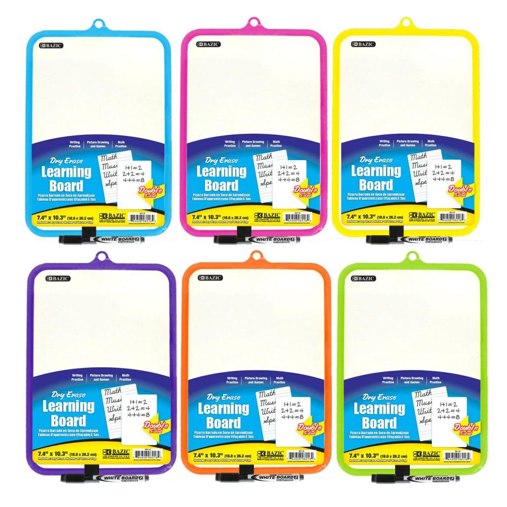 Double Sided Dry Erase Learning Board 7.4″ X 10.3″ w/ Marker  |  Whiteboards & Corkboards Office Supplies Whiteboards & Corkboards