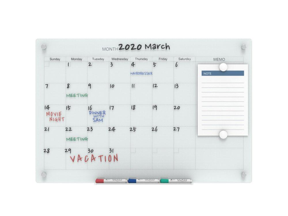 Magnetic Calendar Glass Dry Erase Board Set – Monthly Planner  |  Calendars & Planners Calendars & Planners Calendars & Planners