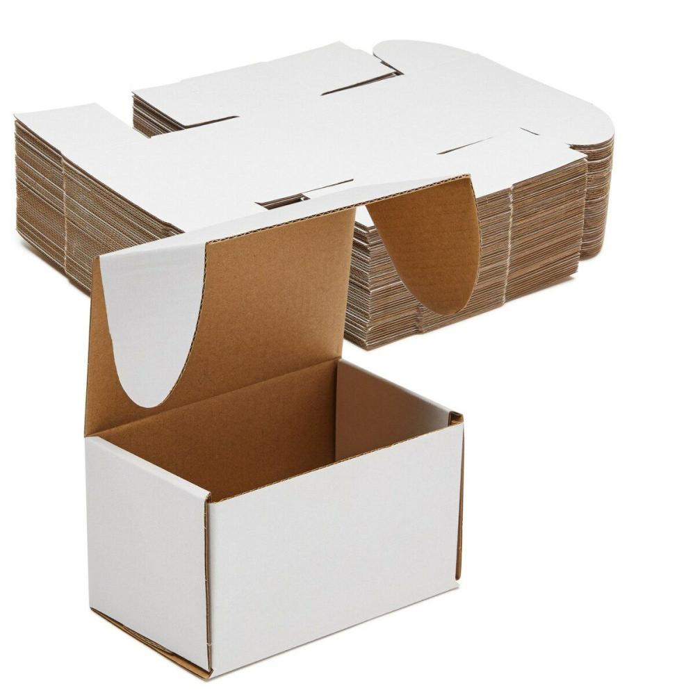 Set of 50 White Corrugated Mailer Boxes, Packaging Boxes for Small Business, Easy Assembly with Folding Lids, Subscription Boxes, Retail, and Ecommerce Shipping Supplies, 5 x 3 x 3 Inches White |  Electronics Electronics Electronics