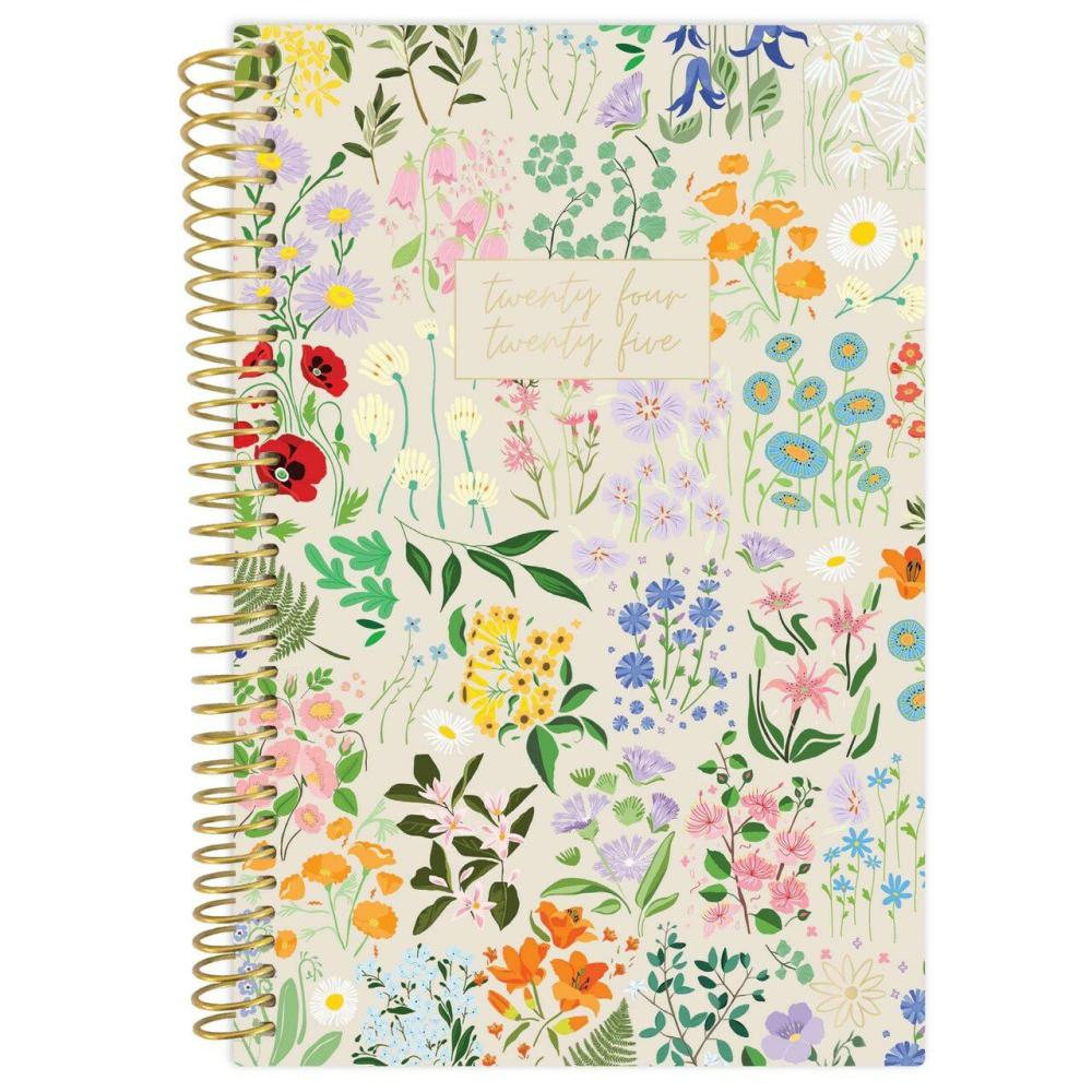 2024-25 Soft Cover Planner, 4″ x 6″, Garden Party, Beige  |  Calendars & Planners Calendars & Planners Calendars & Planners