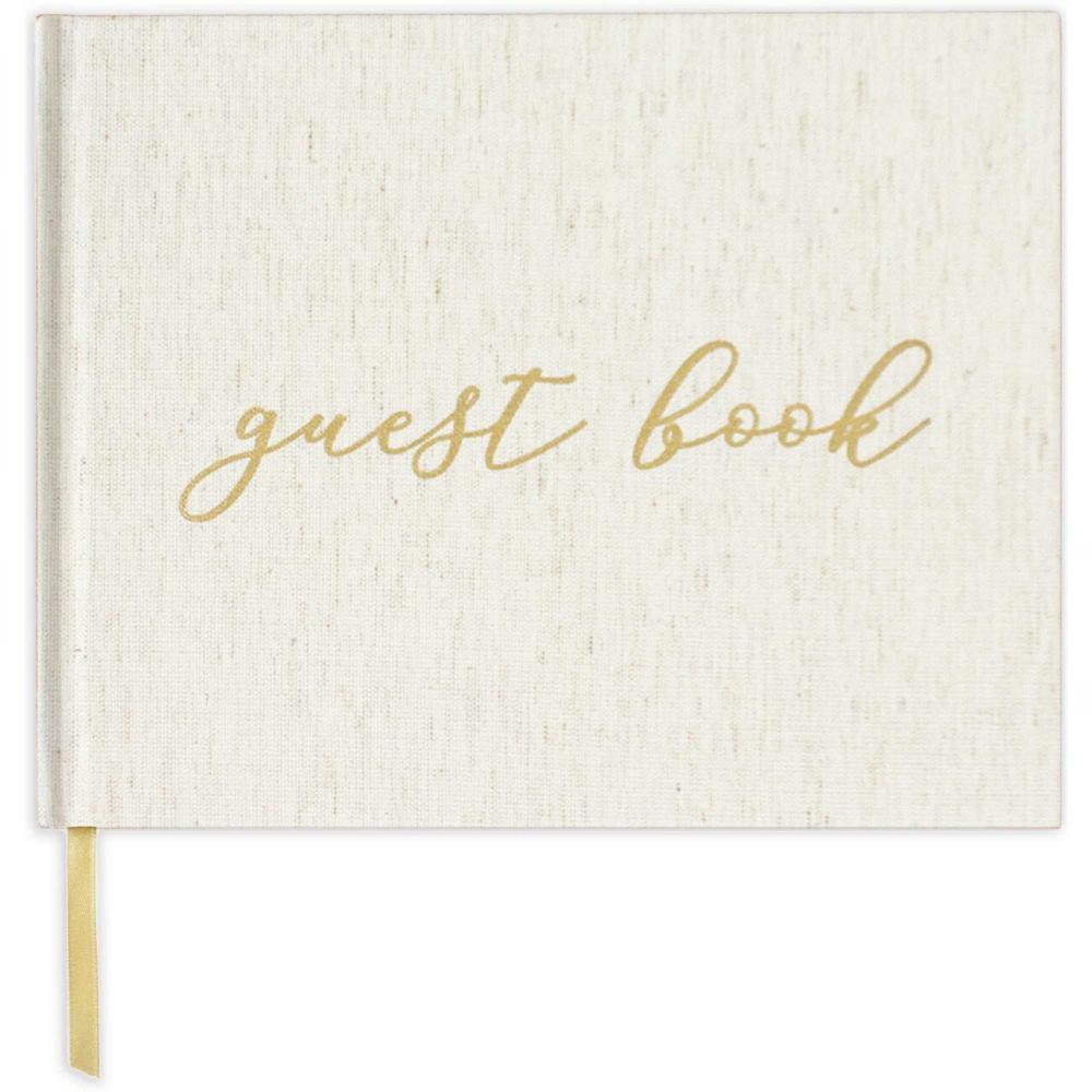 Guest Book, Gold Linen  |  Calendars & Planners Calendars & Planners Calendars & Planners