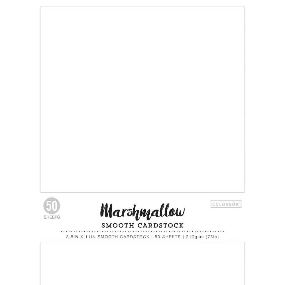 Marshmallow 8.5″ x 11″ Smooth Cardstock, 50 Sheets  |  Paper Office Supplies Paper