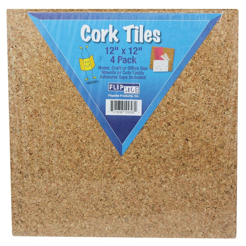 Cork Tiles, 12″ x 12″, Set of 4  |  Whiteboards & Corkboards Office Supplies Whiteboards & Corkboards