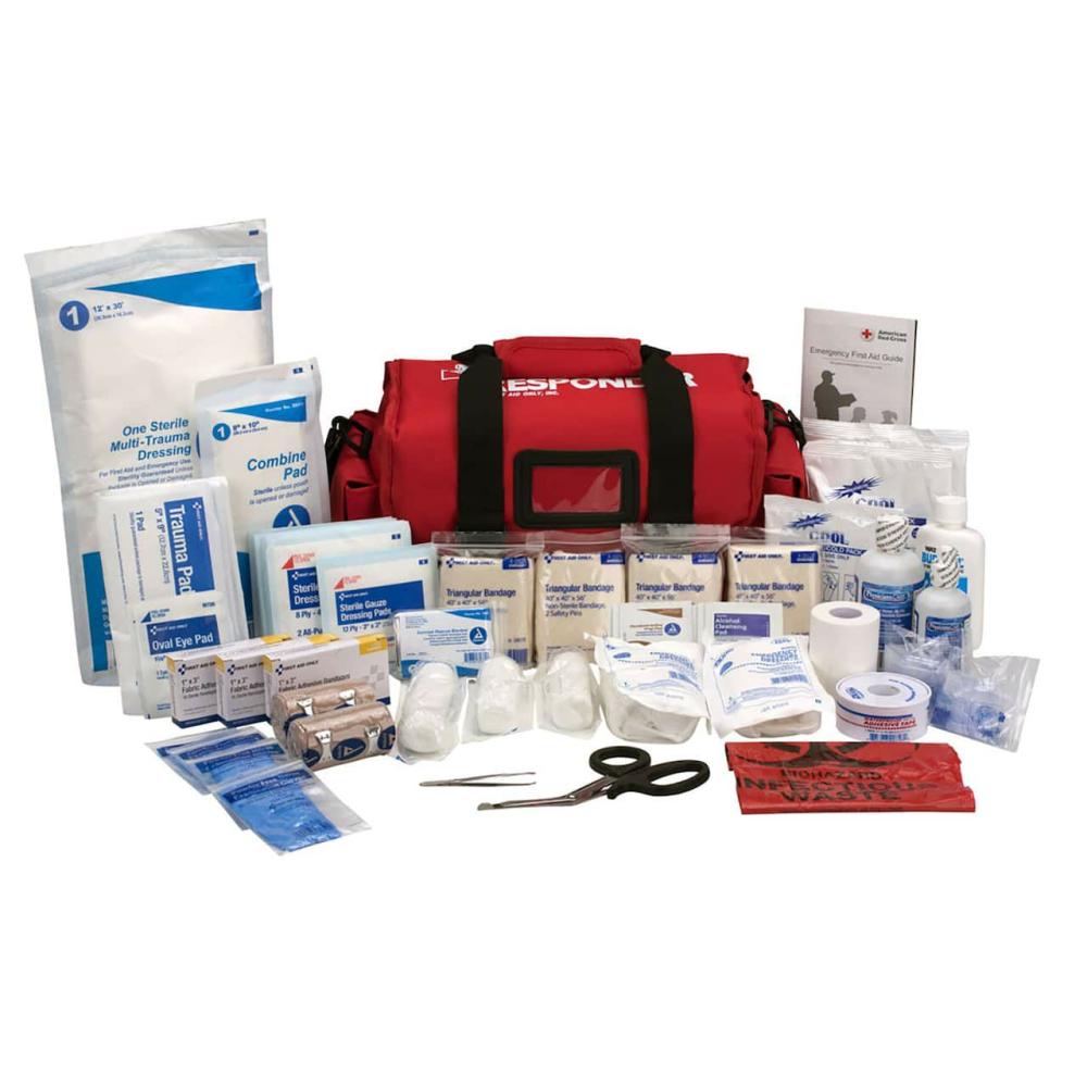 First Responder Kit with Large Fabric Bag, 158 Pieces  |  Break Room Supplies Break Room Supplies Break Room Supplies