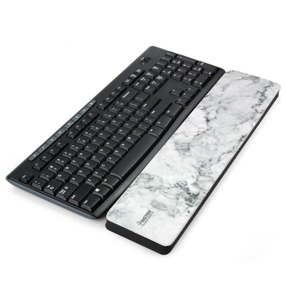 Keyboard Wrist Rest Pad Ergonomic Support for Computer Laptop Typing, White Marble, 17.3″ x 3.7″ White |  Office Supplies Office Supplies Office Supplies