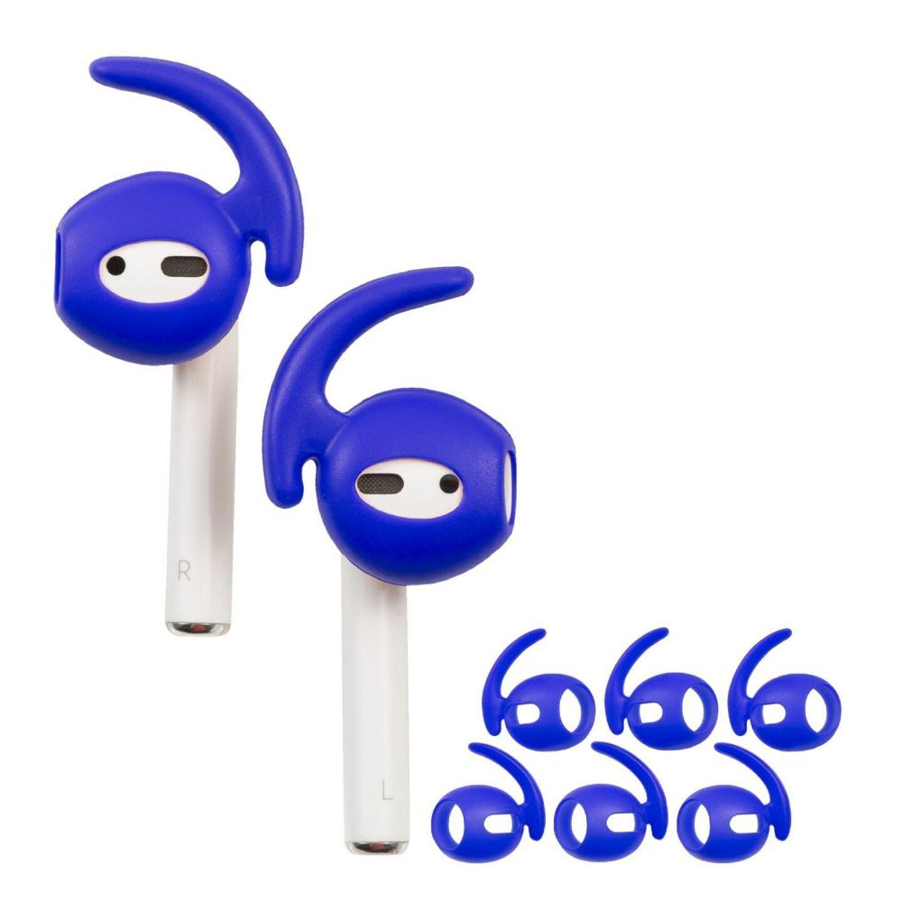 3 Pairs Ear Hooks Compatible with AirPods 1 & 2 Earbuds, Anti-Lost EarHooks Accessories, Comfortable Soft Silicone Covers, with Storage Box (Not Fit in Charging Case) Blue Blue |  Electronics Electronics Blue