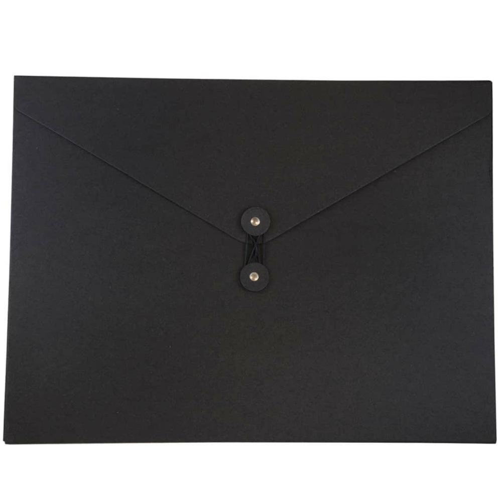 Black Kraft Portfolio with Button and String Closure 12.5″ x 16.5″  |  Furniture & Storage Furniture & Storage Furniture & Storage