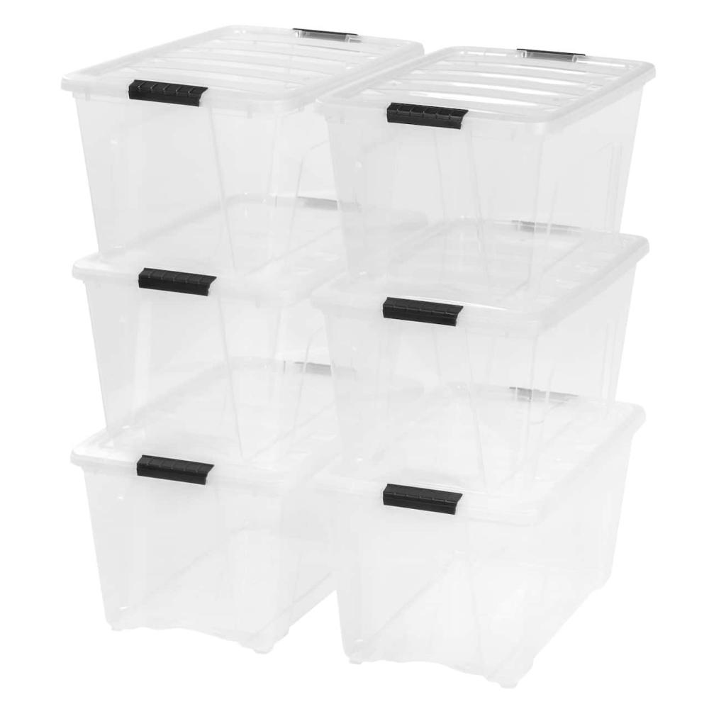 Clear Stack & Pull™ Storage Tote, 6 Pack  |  Furniture & Storage Furniture & Storage Furniture & Storage