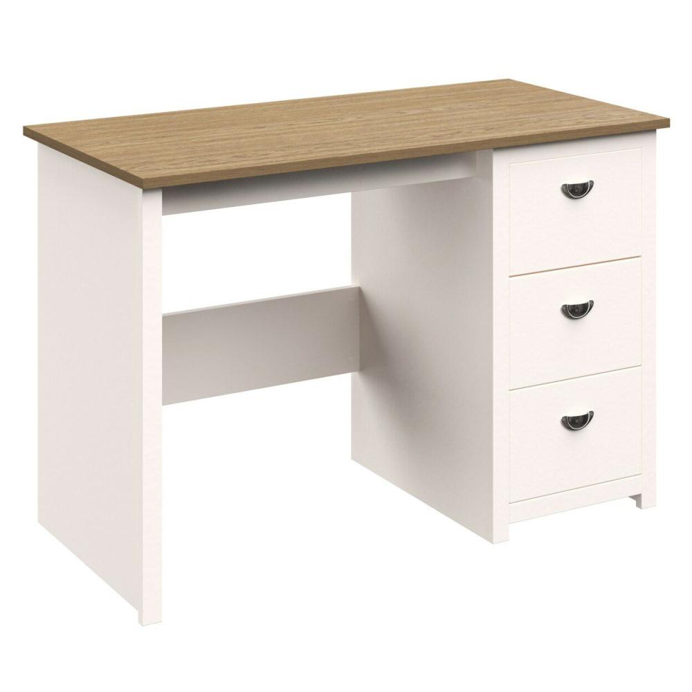 Computer Desk with Attached 3-Drawer File Cabinet For Home Office White  |  Furniture & Storage Furniture & Storage Furniture & Storage