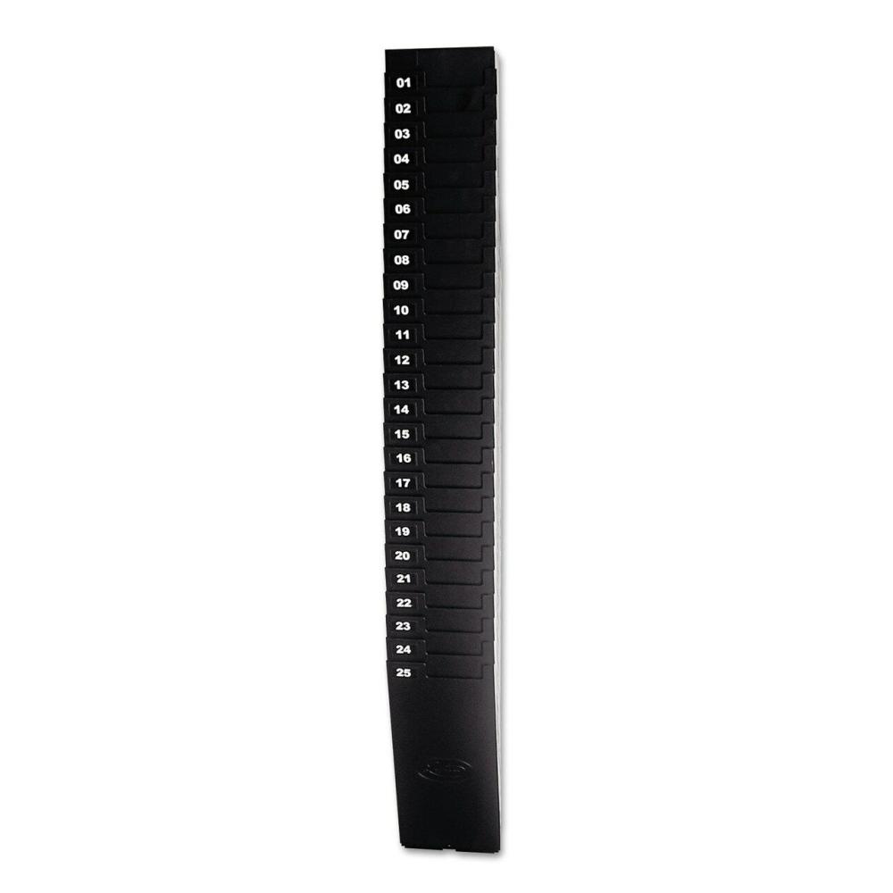 Expandable Time Card Rack 25-Pocket Holds 9 Cards Plastic Black  |  Office Supplies Office Supplies Office Supplies